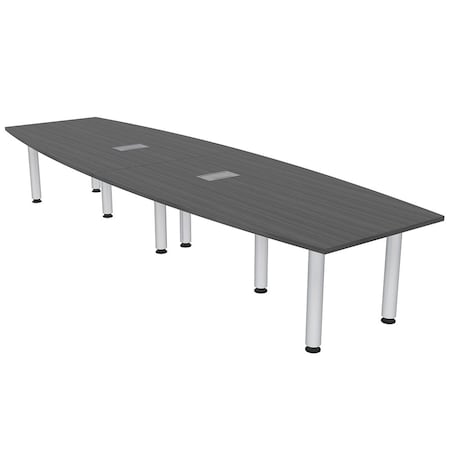 Skutchi Designs 45 in W, 144 in L, 29 in H, Engineered Wood Top, Grey H-BOT-46143PT-AN-EL